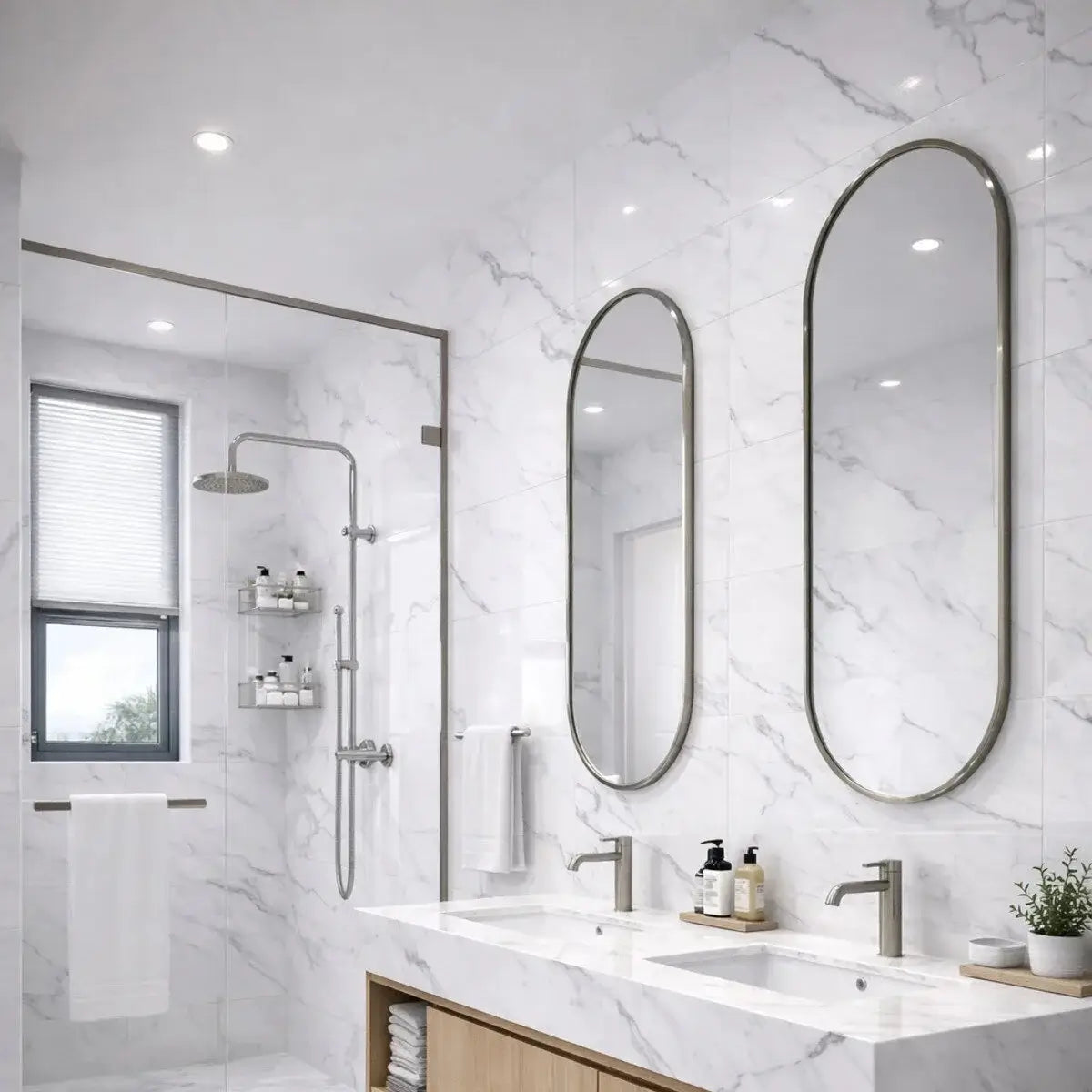 Mermer Desenli Yapışkanlı PVC Duvar Paneli 60×30 cm – 5 Adet