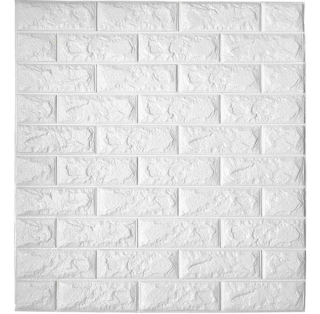 Kendinden Yapışkanlı 3D Tuğla Desenli Boyanabilir Duvar Paneli (58x38 cm)