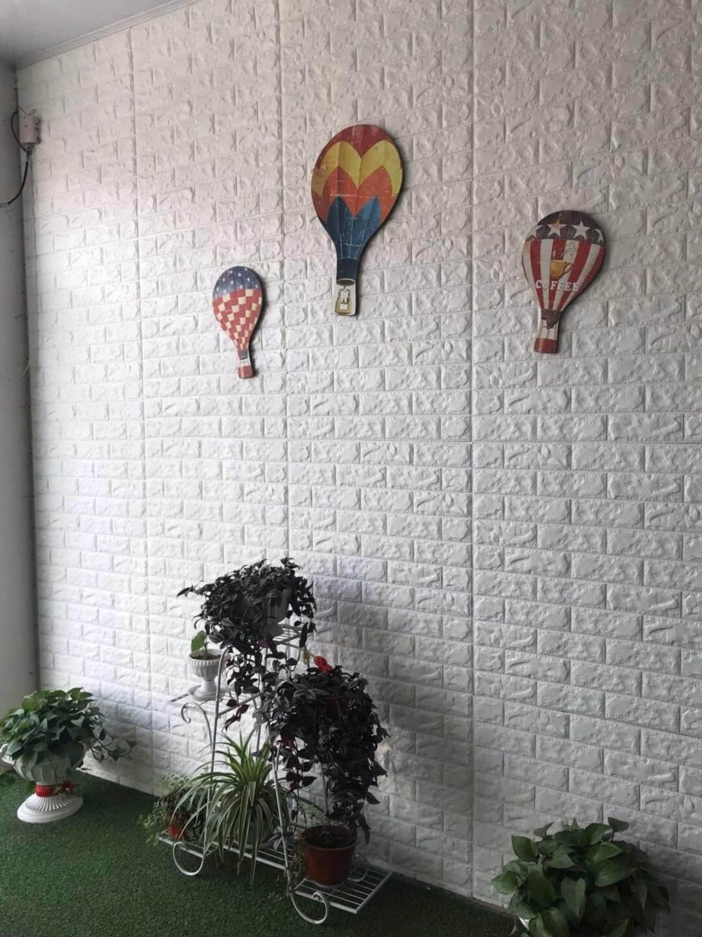 Kendinden Yapışkanlı 3D Tuğla Desenli Boyanabilir Duvar Paneli (58x38 cm)