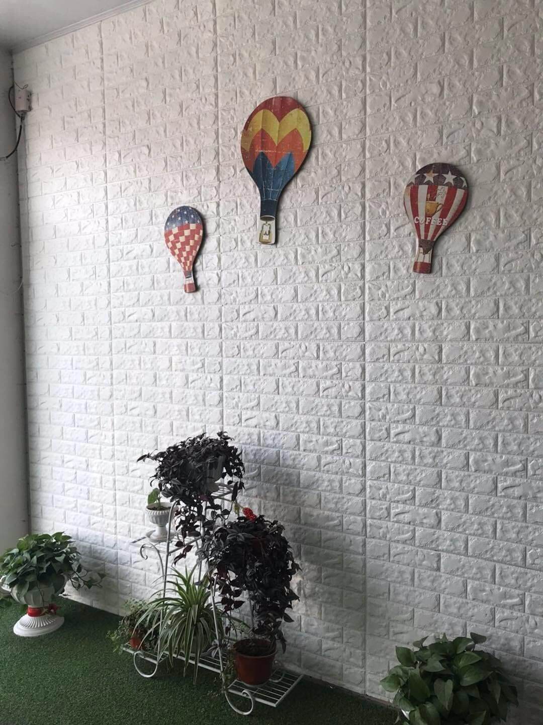 Kendinden Yapışkanlı 3D Tuğla Desenli Boyanabilir Duvar Paneli (58x38 cm)