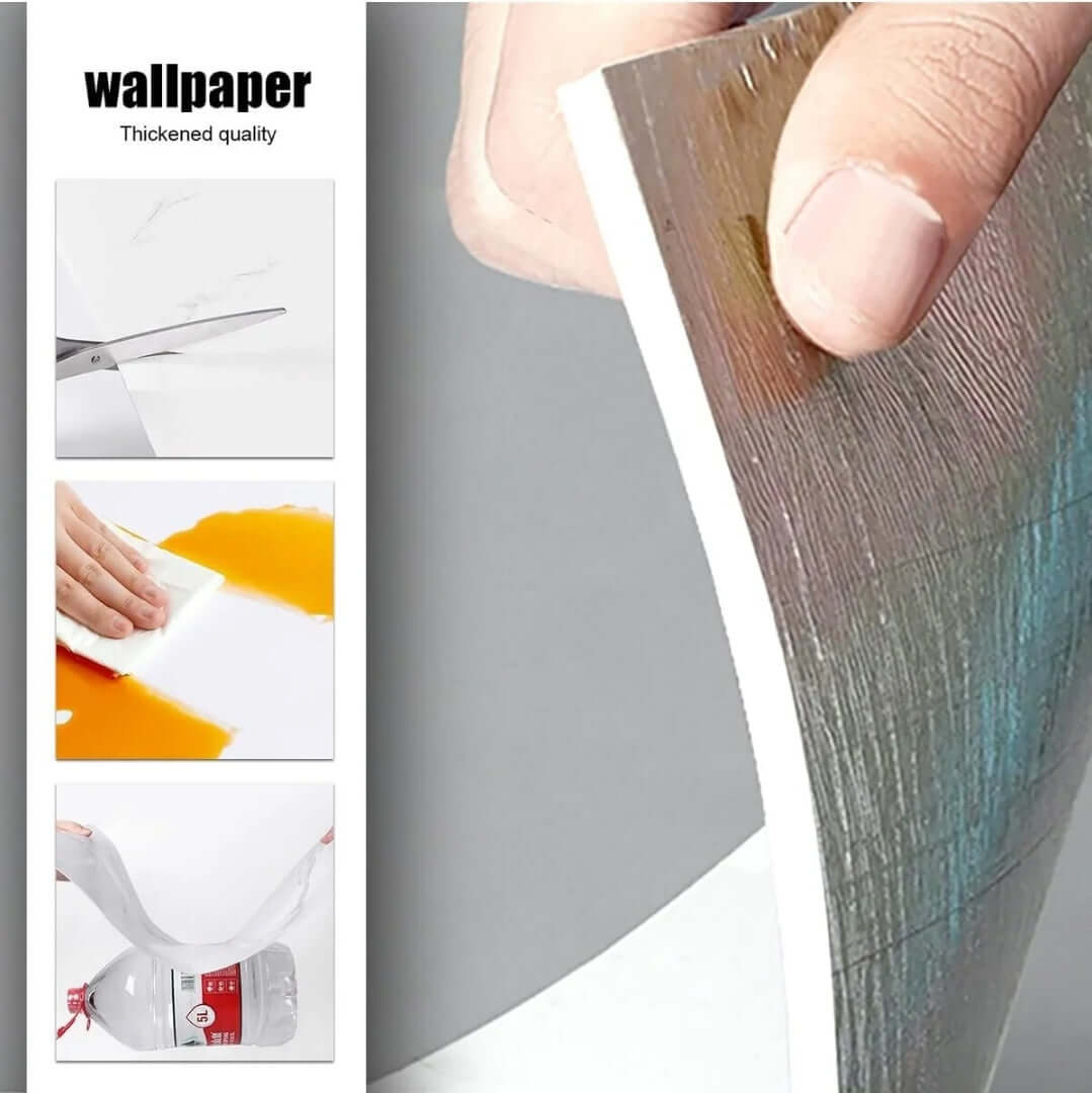 Mermer Desenli Yapışkanlı PVC Duvar Paneli 60×30 cm – 5 Adet