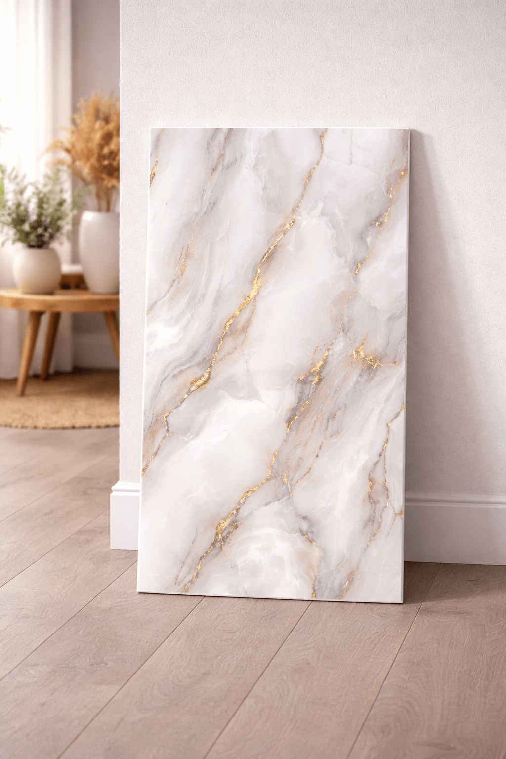 Mermer Desenli Yapışkanlı PVC Duvar Paneli 60×30 cm – 5 Adet