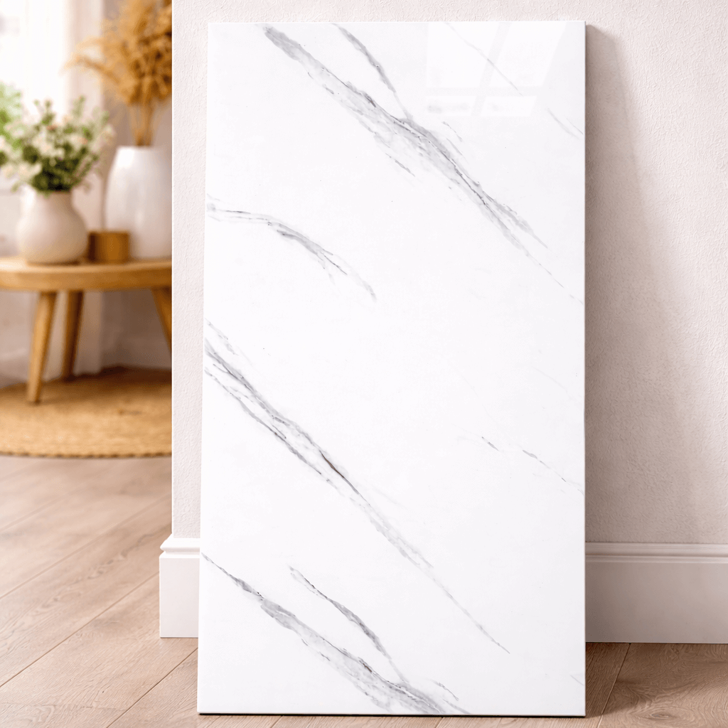 Mermer Desenli Yapışkanlı PVC Duvar Paneli 60×30 cm – 5 Adet